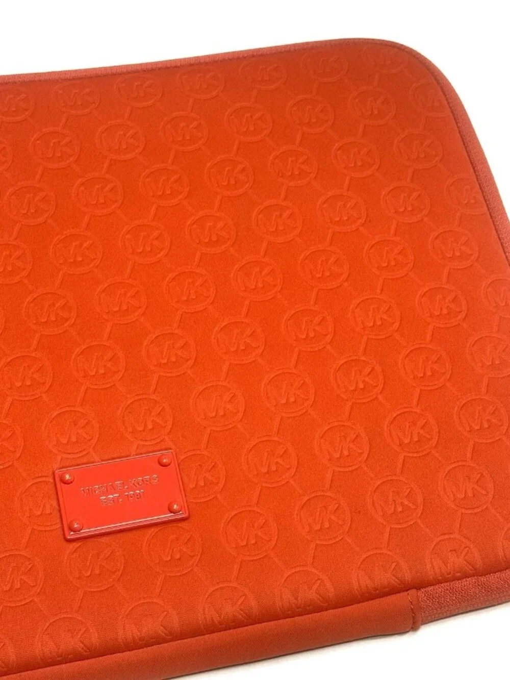 Michael Kors Neoprene Laptop Case Orange
